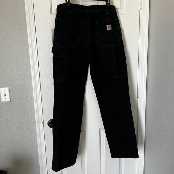 Carhartt Double Knee Carpenter Work Pants Black 38x34(37x32)Relaxed Fit 90s VTG - Picture 11 of 15